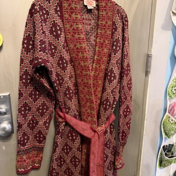 Boho shawl neck Cardigan Duster Sweater / Jacket - Picture 10 of 16